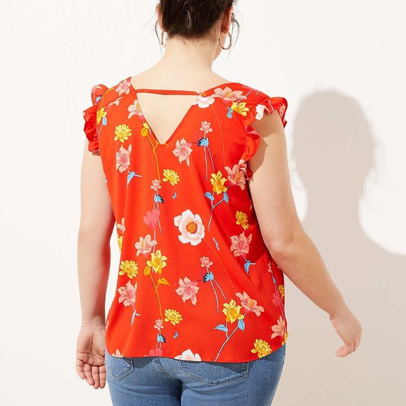 LOFT | Lily Bar Back Flutter Shell - Picture 5 of 6